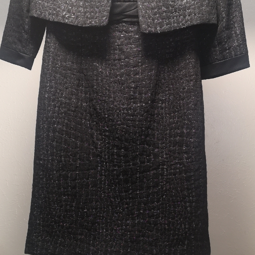 NWOT Tahari Elegant Black Jacket and Dress Set - Picture 6 of 15